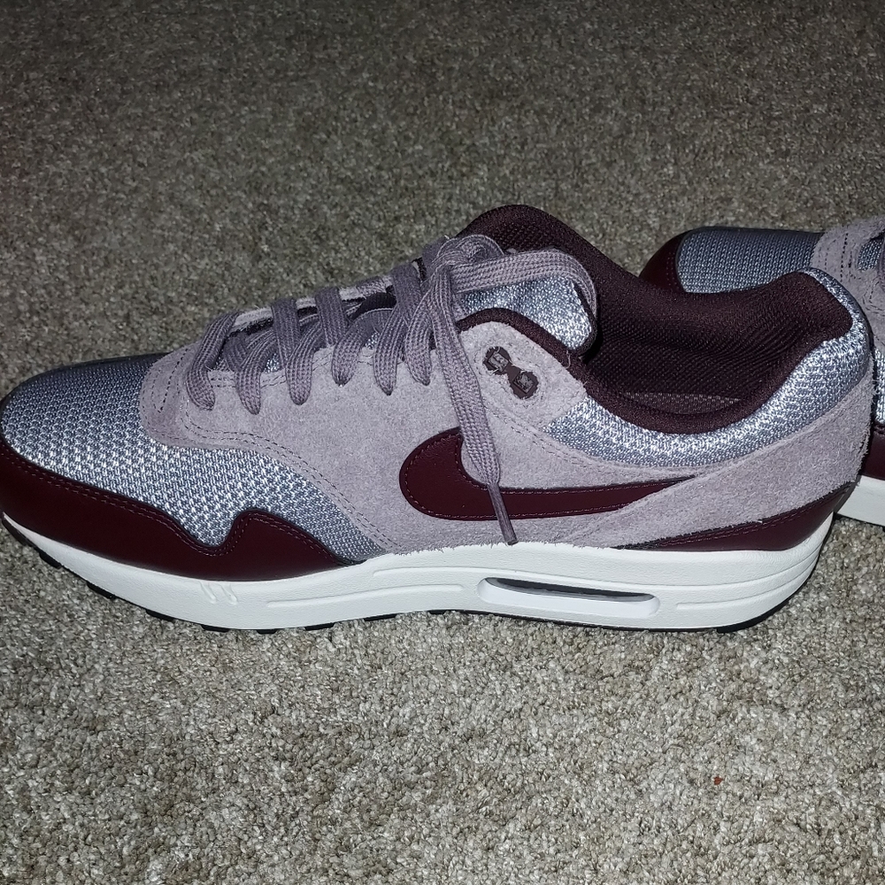 Nike Air Maroon and Silver Sneakers